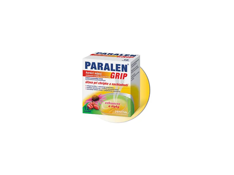 Paralen Grip horúci nápoj echinacea 500mg/10mg 12 vrecúšok