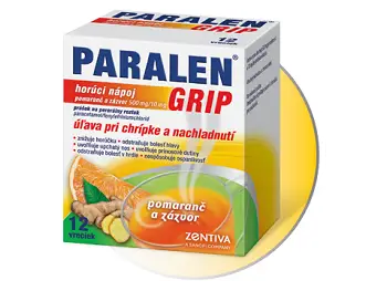 Paralen Grip horúci nápoj pomaranč a zázvor 500mg/10mg 12 vrecúšok