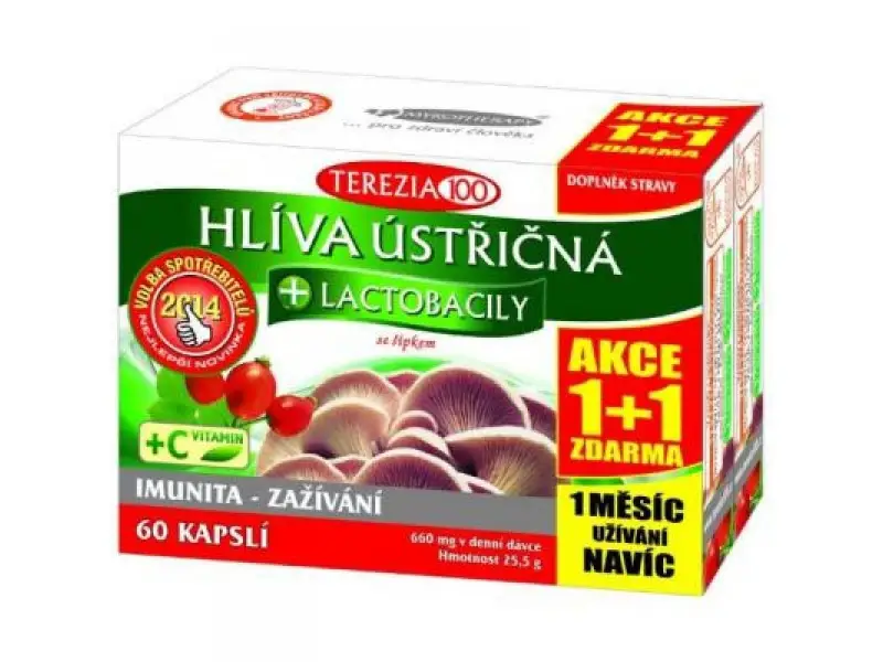 HLIVA USTRICOVITÁ + LACTOBACILY so šípkou 60+60 cps