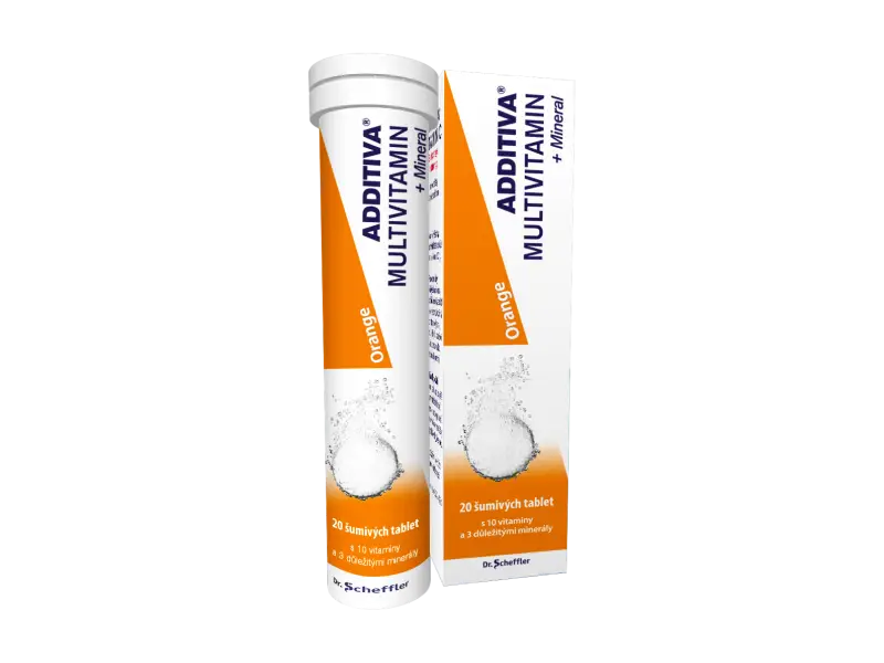 ADDITIVA MULTIVITAMIN + MINERAL ORANGE ŠUMIVÉ TABLETY