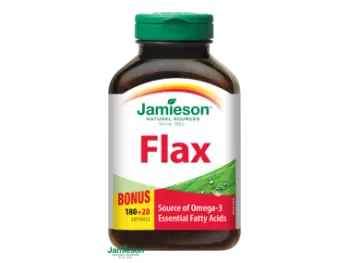 JAMIESON FLAX OMEGA-3 1000 mg ĽANOVÝ OLEJ cps 180+20 zadarmo