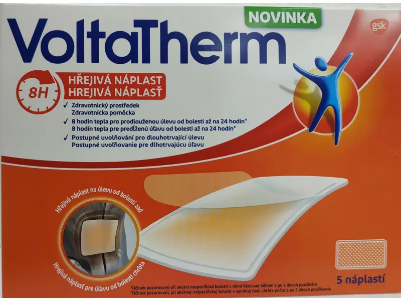 VOLTATHERM HREJIVÁ NÁPLASŤ NA ÚĽAVU OD BOLESTI 1X5 KS