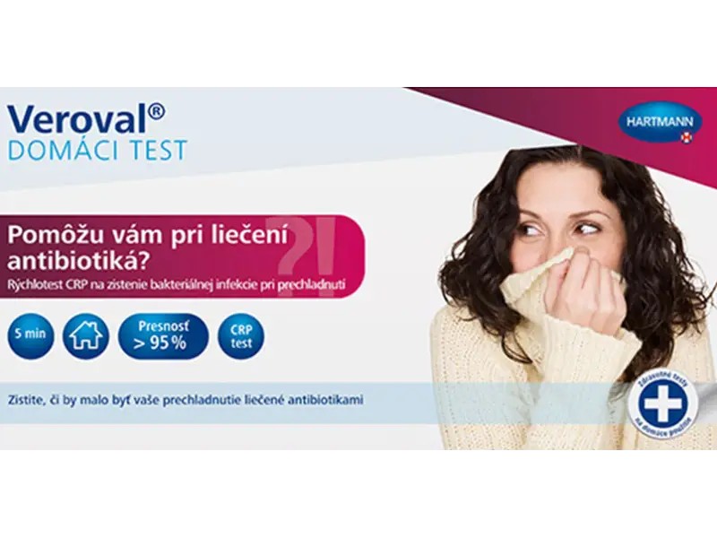 Veroval "Pomôžu vám pri liečení antibiotiká?" domáci CRP test 1x1 ks