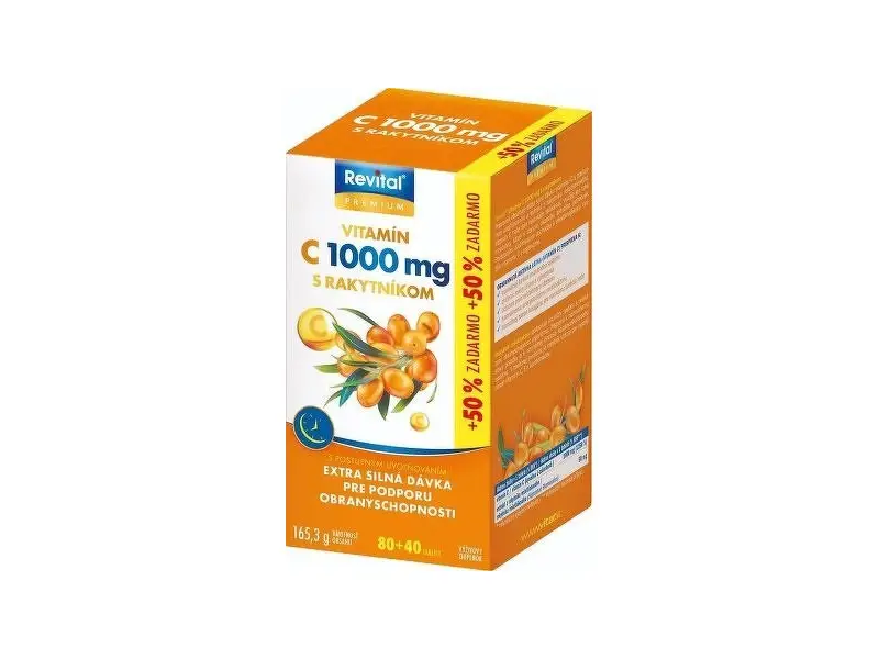 Revital PREMIUM VITAMIN C 500 mg S RAKYTNÍKOM cps 1x60 ks