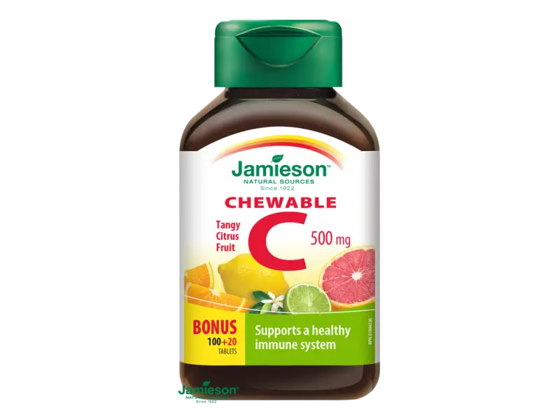 Jamieson Vitamín C na cmúľanie MIX FRUIT tbl 120x500mg