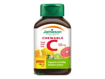 Jamieson Vitamín C na cmúľanie MIX FRUIT tbl 120x500mg