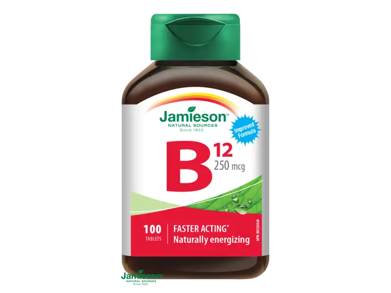 Jamieson Vitamín B12 kyanokobalamín 250µg 100tbl 