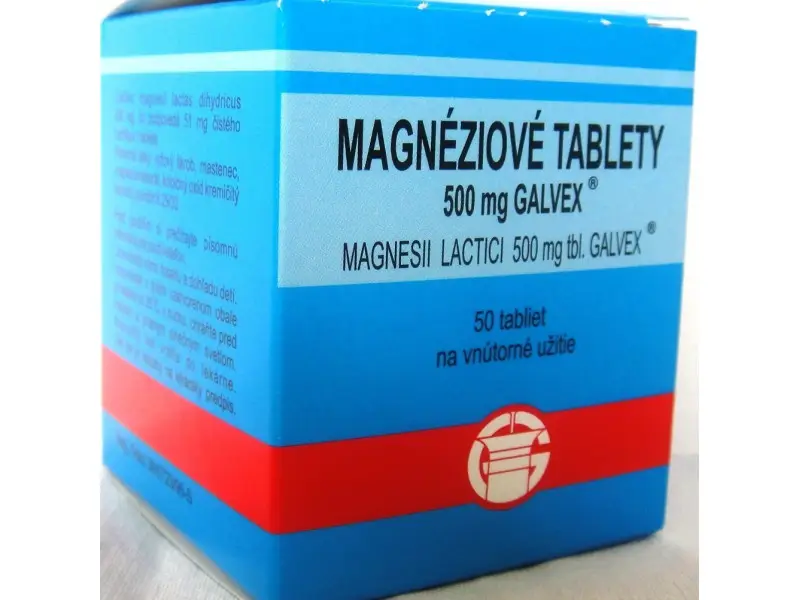 Magnesii lactas Galvex 500 mg (Magnéziové tablety)  1x50 ks