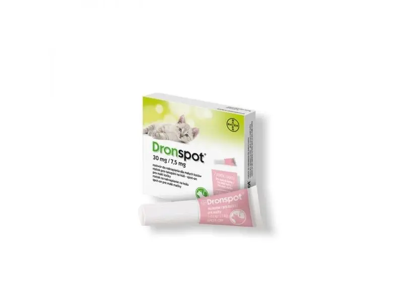 Dronspot 30 mg/7,5 mg spot-on (2 pipety) pre malé mačky (≥0,5 - 2,5 kg) 2x0,35 ml
