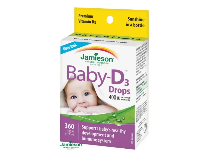 Jamieson Baby-D Vitamín D3 400 IU kvapky 11,7 ml