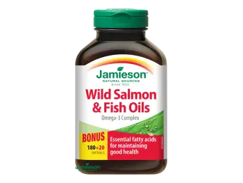 Jamieson Salmon Omega-3 komplex z lososa a rybích olejov 200 cps.