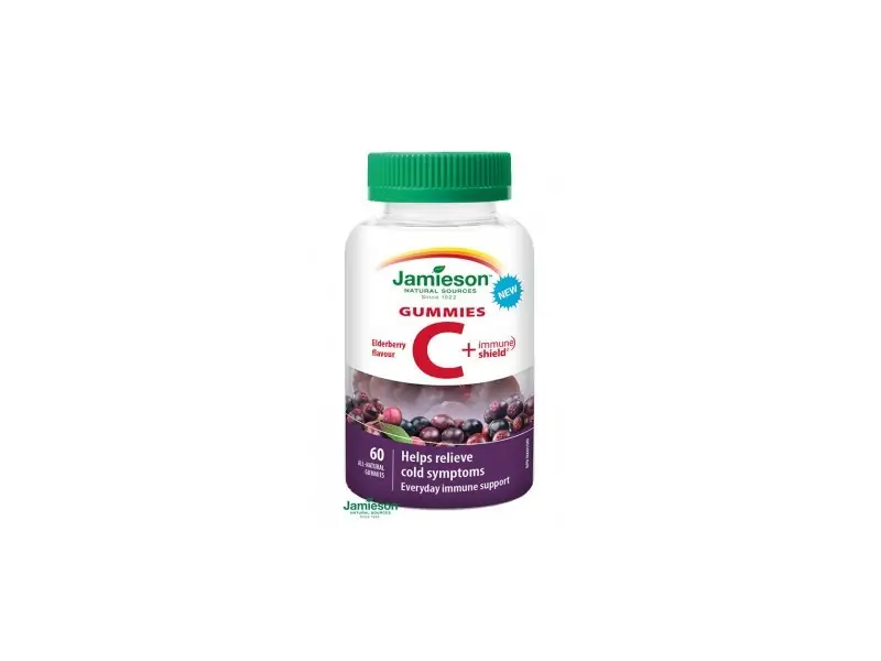 Jamieson Vitamín C + Immune Shield Gummies 60 pas.