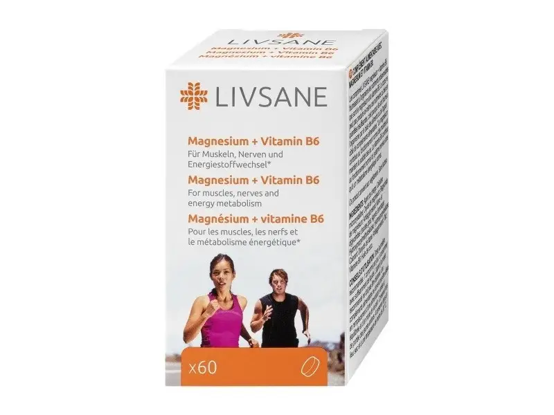 LIVSANE Magnézium + vitamín B6 60 tabliet