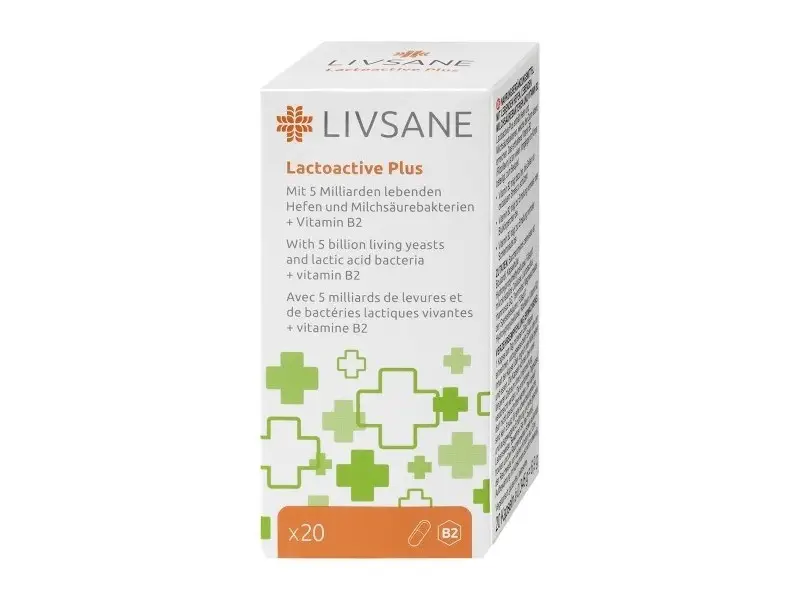 LIVSANE Laktoaktívne kapsuly plus vitamín B2 20 kapsúl