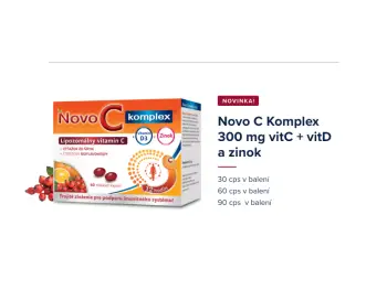Novo C komplex lipozomálny vitamín C + vit. D3 + zinok, 90 cps