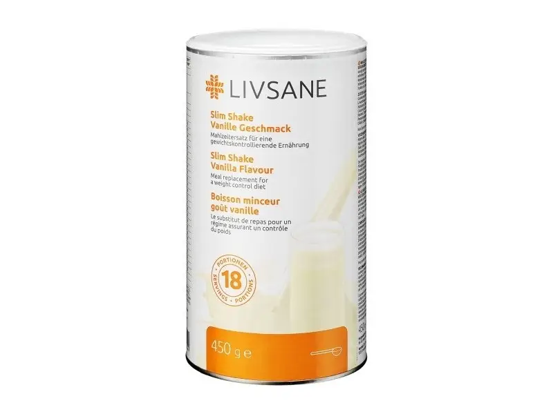 LIVSANE Diétny výživový koktejl Vanilka slim shake 1x450 g