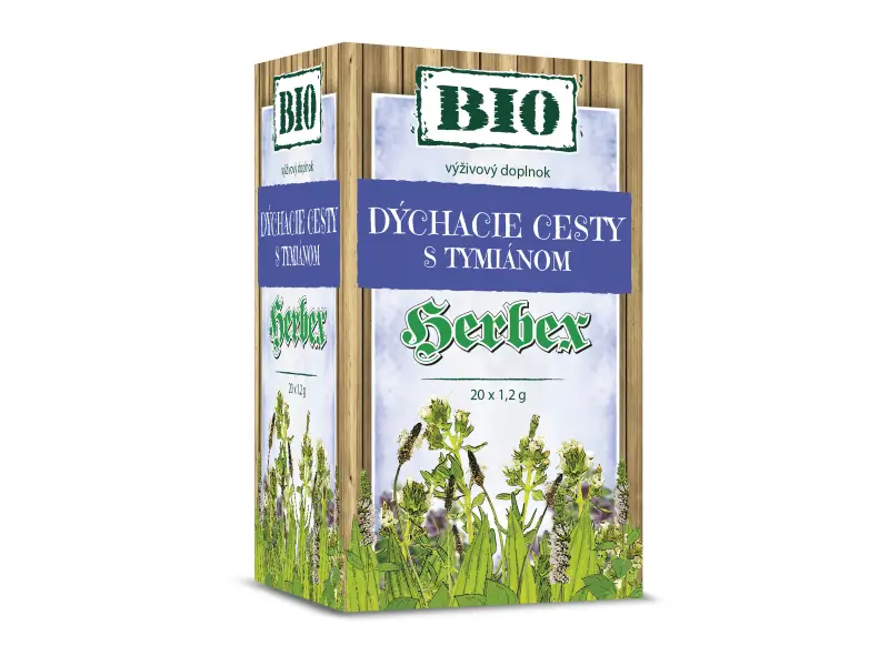 HERBEX BIO DÝCHACIE CESTY s tymiánom bylinná zmes, čaj 20x1,2 g