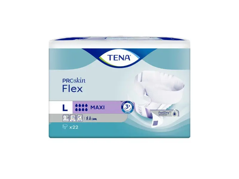 TENA Flex Maxi L inkontinenčné nohavičky s rýchloupevňovacím pásom 22 ks