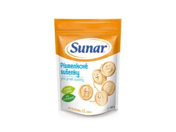 Sunar Písmenkové sušienky pre prvé zúbky (od ukonč. 12. mesiaca) 150 g