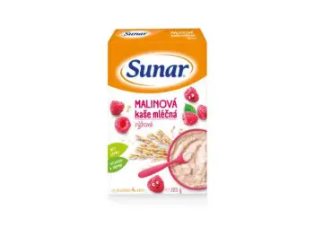 Sunar MALINOVÁ kaša mliečna ryžová (od ukonč. 4. mesiaca) 225 g