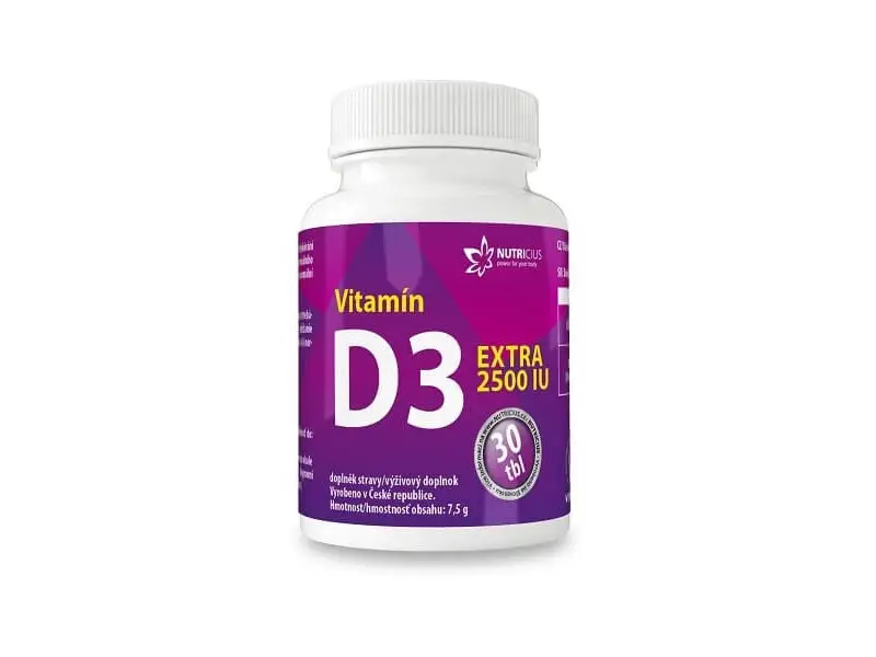 NUTRICIUS Vitamín D3 EXTRA 2500 IU tbl 1x30 ks