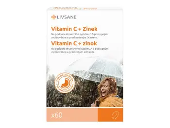 LIVSANE Vitamín C + Zinok tbl s potupným uvoľňovaním 60 ks