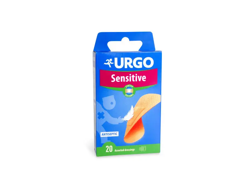 URGO Sensitive Stretch náplasť na citlivú pokožku, 3 veľkosti, 20 ks