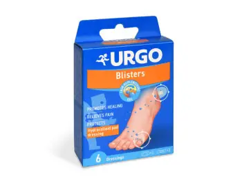 URGO Blisters Na pľuzgiere hydrokoloidná náplasť, 2 veľkosti, 1x6 ks