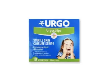 URGO Urgostrips STERILE SKIN CLOSURE STRIPS sterilné samolepiace chirurgické stehy (100 mm x 6 mm) 10 ks