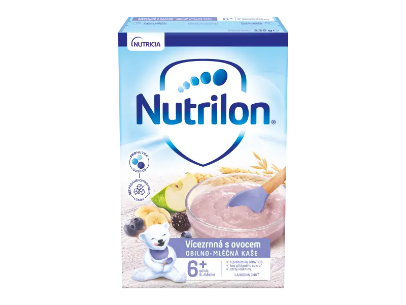 Nutrilon obilno-mliečna kaša viaczrnná s ovocím 1x225 g