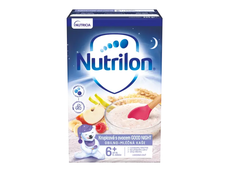 Nutrilon obilno-mliečna kaša krupicová s ovocím GOOD NIGHT  1x225 g