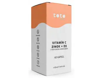 TOTO VITAMÍN C + ZINOK + D3 cps (s postupným uvoľňovaním) 1x30 ks