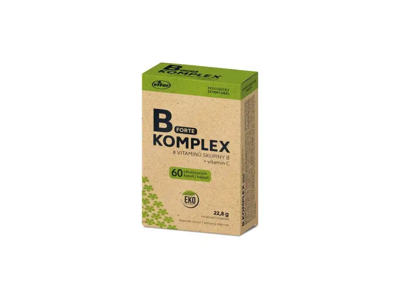 VITAR B-KOMPLEX FORTE + vitamín C cps 1x60 ks