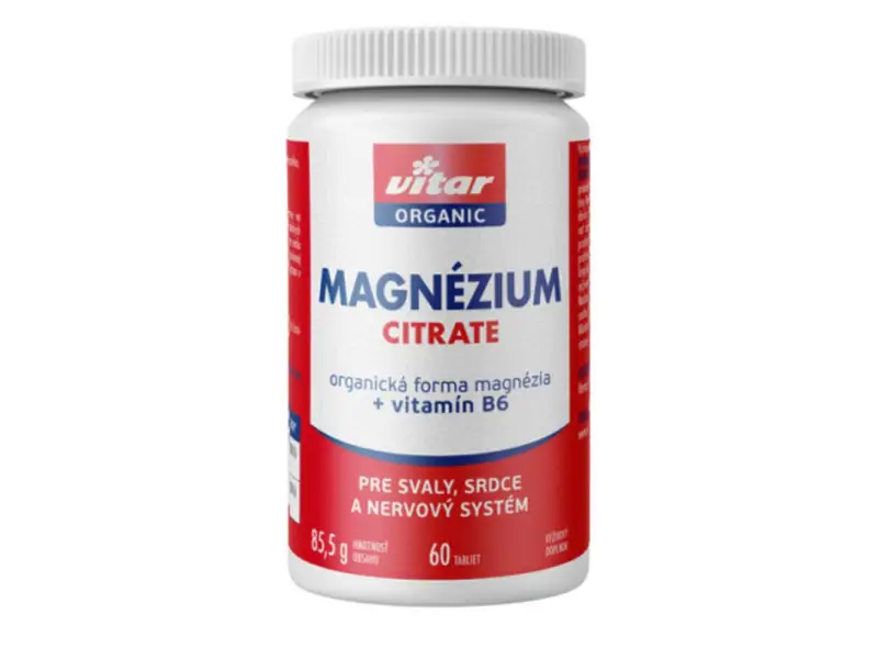 VITAR MAGNÉZIUM CITRATE + vitamín B6 tbl 1x60 ks